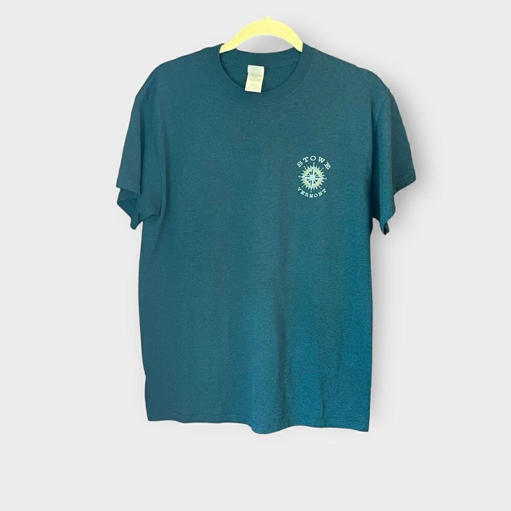 Gildan Women’s Medium Blue Short Sleeve Stowe Vermont Top t-Shirt